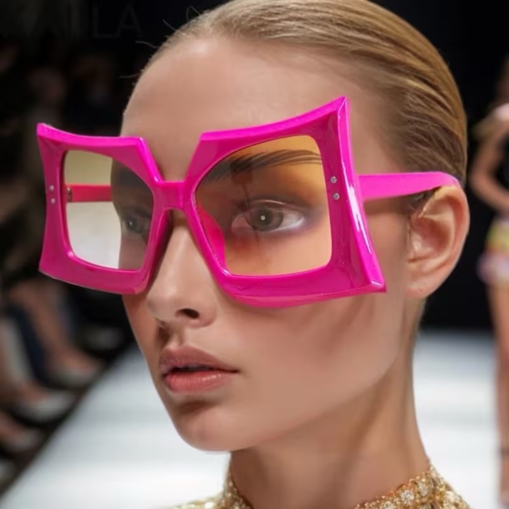 Bold Pink Oversized Sunglasses